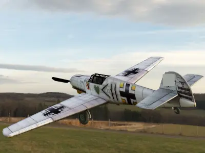 Messerschmitt Bf 109 Low-poly 3D model