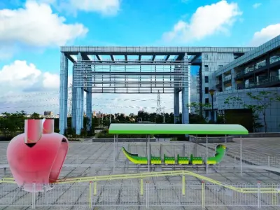 Large playground equipment 3D model