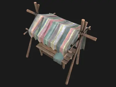 Fair Trade Stall Low-poly 3D model