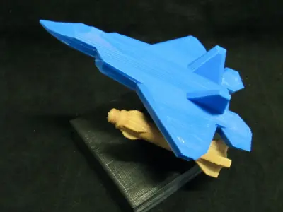 F-22 Raptor Jet with display stand removable missiles Free 3D print model