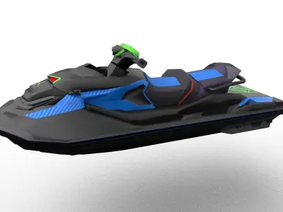 Jetski 03 Low-poly 3D model