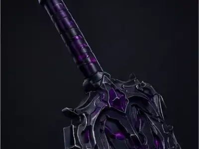 Cursed Greatsword Low-poly 3D model
