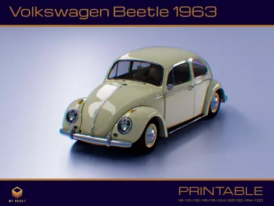 Volkswagen Beetle 1963 Free 3D print model