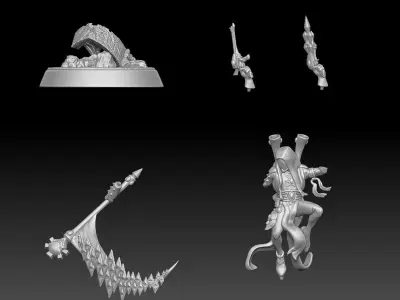 Sci-Fi Elf Hooded Mystic Miniature 3D print model