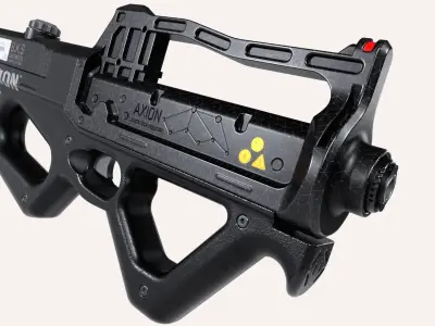 Gun-Sci-Fi-Axion Low-poly 3D model