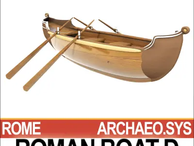 Ancient Roman Boat D 3D model