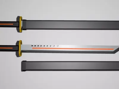 Kit de 4 armas  Low-poly 3D model