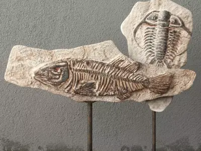 Fossils on Stand 3D model