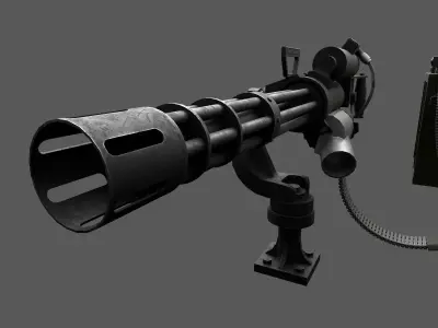 MINIGUN Air Force M134 Low-poly 3D model
