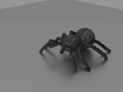 spider glow in Low-poly 3D model