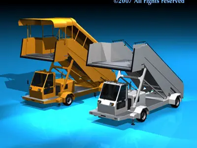 Airport stairs vehicle 3D model