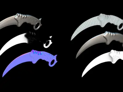 Karambit Eagle Claw Low-poly 3D model