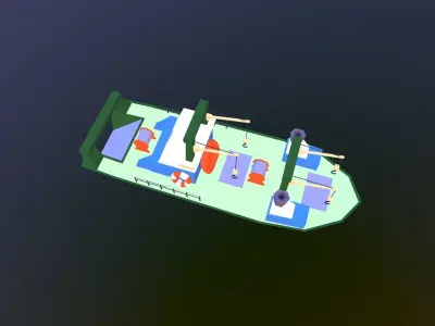 Low poly ship Low-poly 3D model