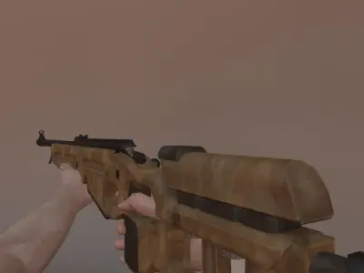 SV-98 Old Sniper Low-poly 3D model
