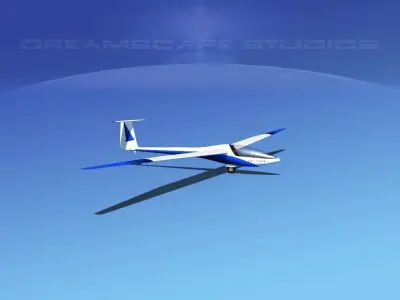 Glaser Dirks DG200 15Mtr Sailplane V07 3D model