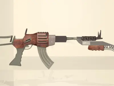 Mashine gun 3D model prototype design 3D model