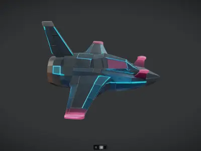 Spacecraft Jet aircraft plane 3dmodel 19 3D model