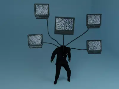 skibidi toilet TVs man 3D model
