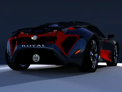 ROYAL-17 bugatti veyron wallpaper Free low-poly 3D model