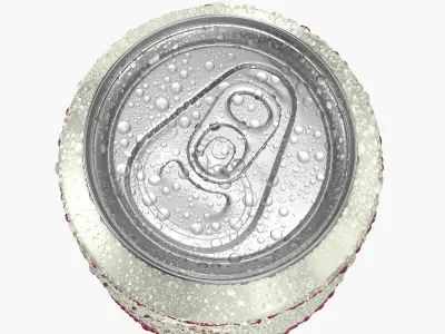 Standard Beer Can With Droplets 355ml 3D model purchase