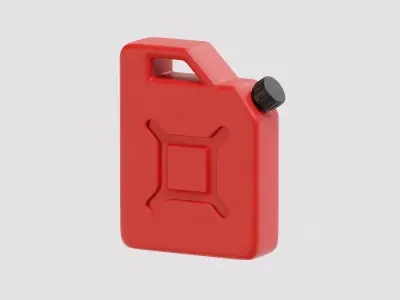 Gallon Jerry Gas Fuel Can container Low-poly 3D model