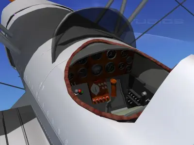 Acro Sport I Biplane 3D model