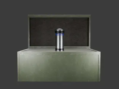 Futuristic grenade 3 Low-poly 3D model