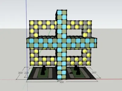Tangle Complex Low-poly 3D model