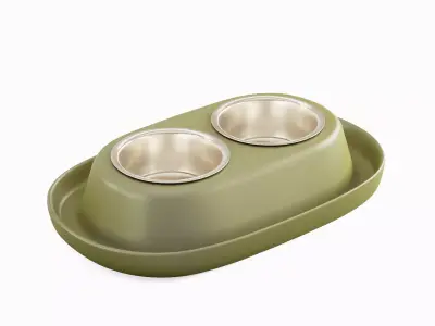 Plastic Pet Bowl 04 3D model