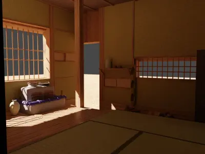 Japanese standard house in early 20 century 3D model