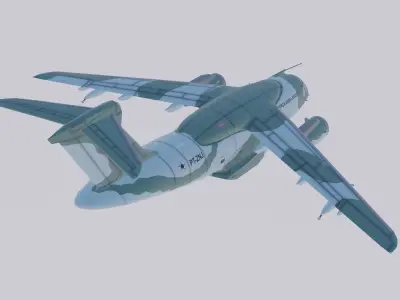 Embraer KC-390 Millennium FAB Low-poly 3D model