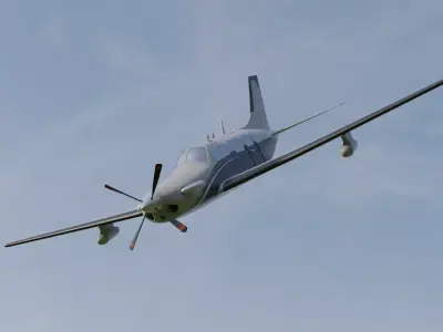 Plain Piper PA-46 3D Model Free 3D model