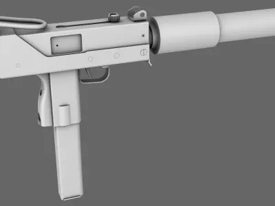 Ingram Mac 10 SMG Gun 9mm 3D model