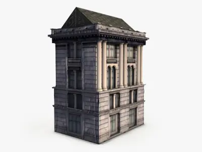 Classic Building Low-poly 3D model