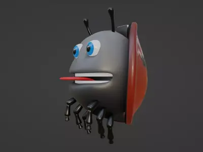 Cartoon Ladybug Not Rigged 3D model