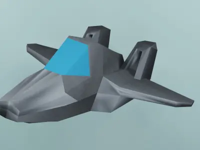 Low Poly Jet Fighter Free low-poly 3D model