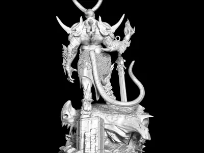 Valak statue of demon 3D print model purchase