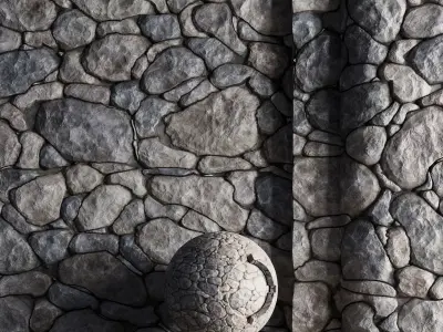 H93 Stone Field - PBR - 4K - Seamless Low-poly 3D model