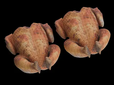 Roast Low-poly 3D model