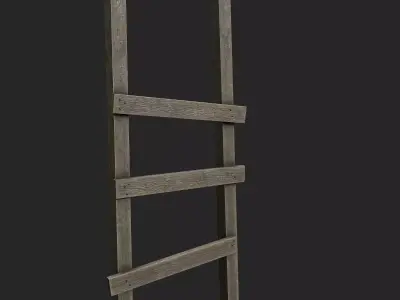 Old Ladder Free low-poly 3D model