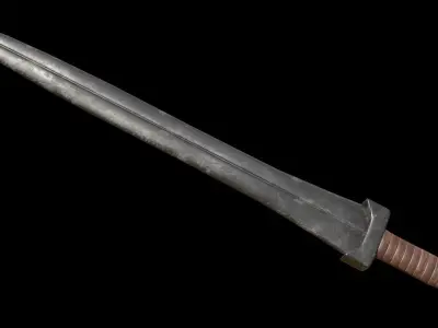 Greek Sword Xiphos 01 Low-poly 3D model