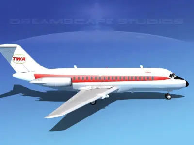 Douglas DC-9-20 Trans World Airways 1 3D model