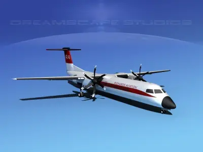 Dehaviland DHC-8 400 Richards Aviation 3D model