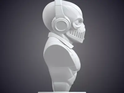 Tactical Gamer Skull Bust PM-716 3D print model