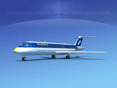 Douglas DC-9-30 Southern 3D model