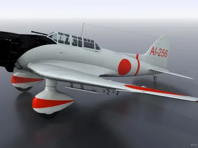 D3A1 - Rigged Low-poly 3D model