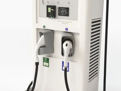 Electric Vehicle Charging Station Electrify America Part 3 3D model
