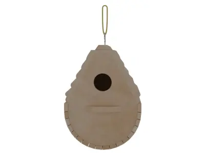 Wooden Birdhouse 3D Model Low-poly 3D model