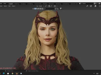Scarlet Witch from Doctor Strange 2 3D Model Free low-poly 3D model