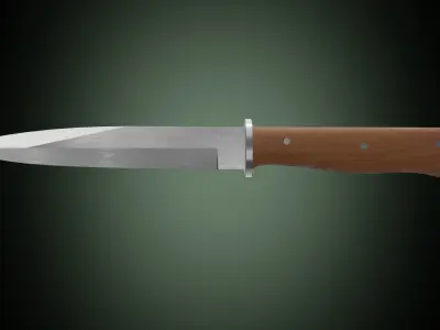 Combat knife Infanteriemesser 42 Low-poly 3D model